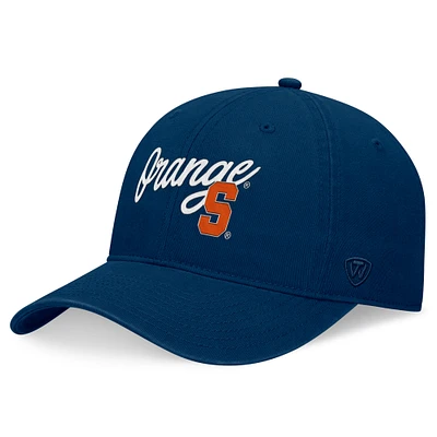 Men's Top of the World Navy Syracuse Orange Heritage CeeCee Adjustable Hat