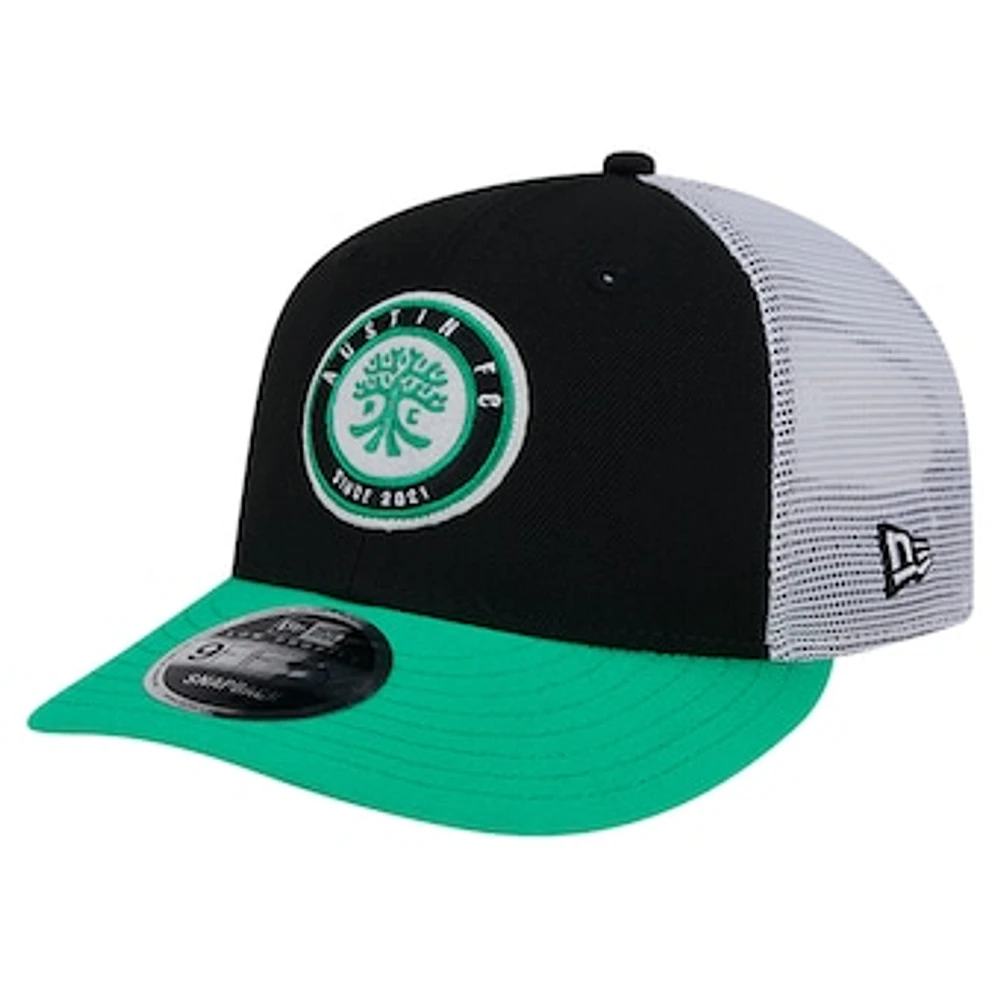 Men's New Era Black Austin FC Throwback Trucker Low Profile 9FIFTY Snapback Hat