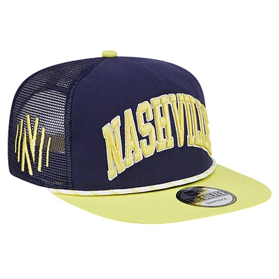 Men's New Era Navy Nashville SC Throwback Golfer Snapback Hat