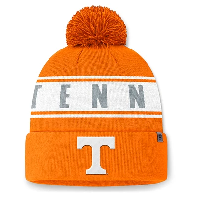 Men's Top of the World Tennessee Orange Tennessee Volunteers Slash Cuffed Knit Hat with Pom