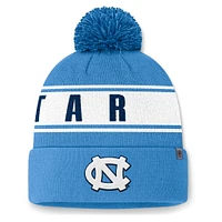 Men's Top of the World Carolina Blue North Carolina Tar Heels Slash Cuffed Knit Hat with Pom