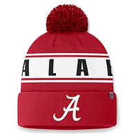 Men's Top of the World Crimson Alabama Crimson Tide Slash Cuffed Knit Hat with Pom