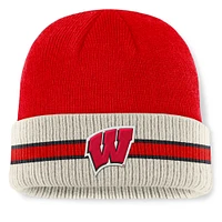 Men's Top of the World  Red Wisconsin Badgers Silas Cuffed Knit Hat