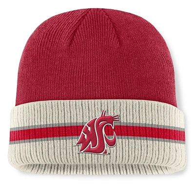 Men's Top of the World  Crimson Washington State Cougars Silas Cuffed Knit Hat