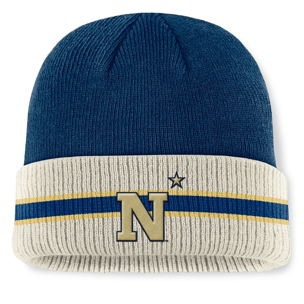 Men's Top of the World  Navy Navy Midshipmen Silas Cuffed Knit Hat