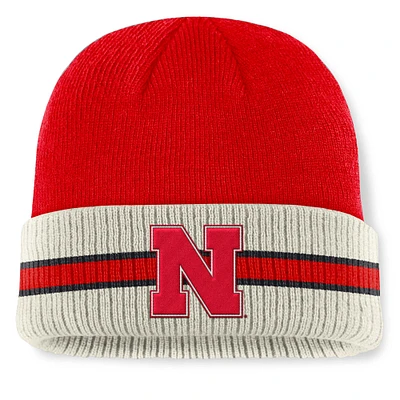 Men's Top of the World  Scarlet Nebraska Huskers Silas Cuffed Knit Hat