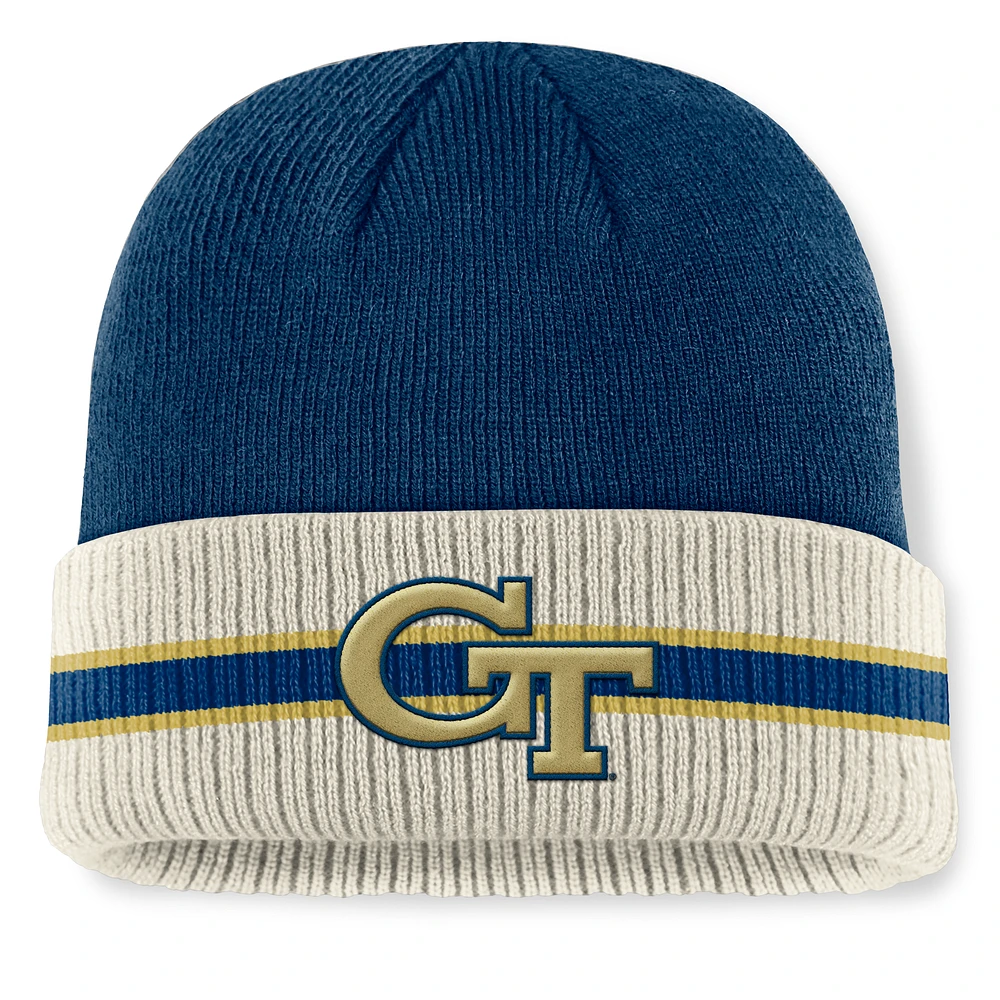 Men's Top of the World  Navy Georgia Tech Yellow Jackets Silas Cuffed Knit Hat