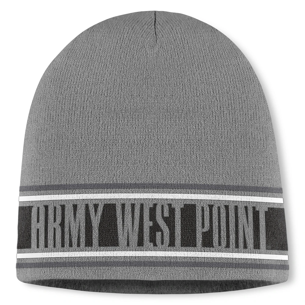 Men's Top of the World Gray Army Black Knights Jace Knit Beanie