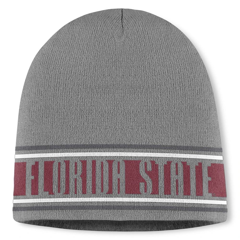 Men's Top of the World Gray Florida State Seminoles Jace Knit Beanie