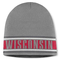 Men's Top of the World Gray Wisconsin Badgers Jace Knit Beanie