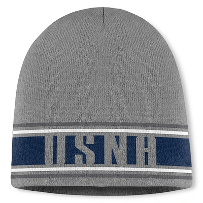 Men's Top of the World Gray Navy Midshipmen Jace Knit Beanie