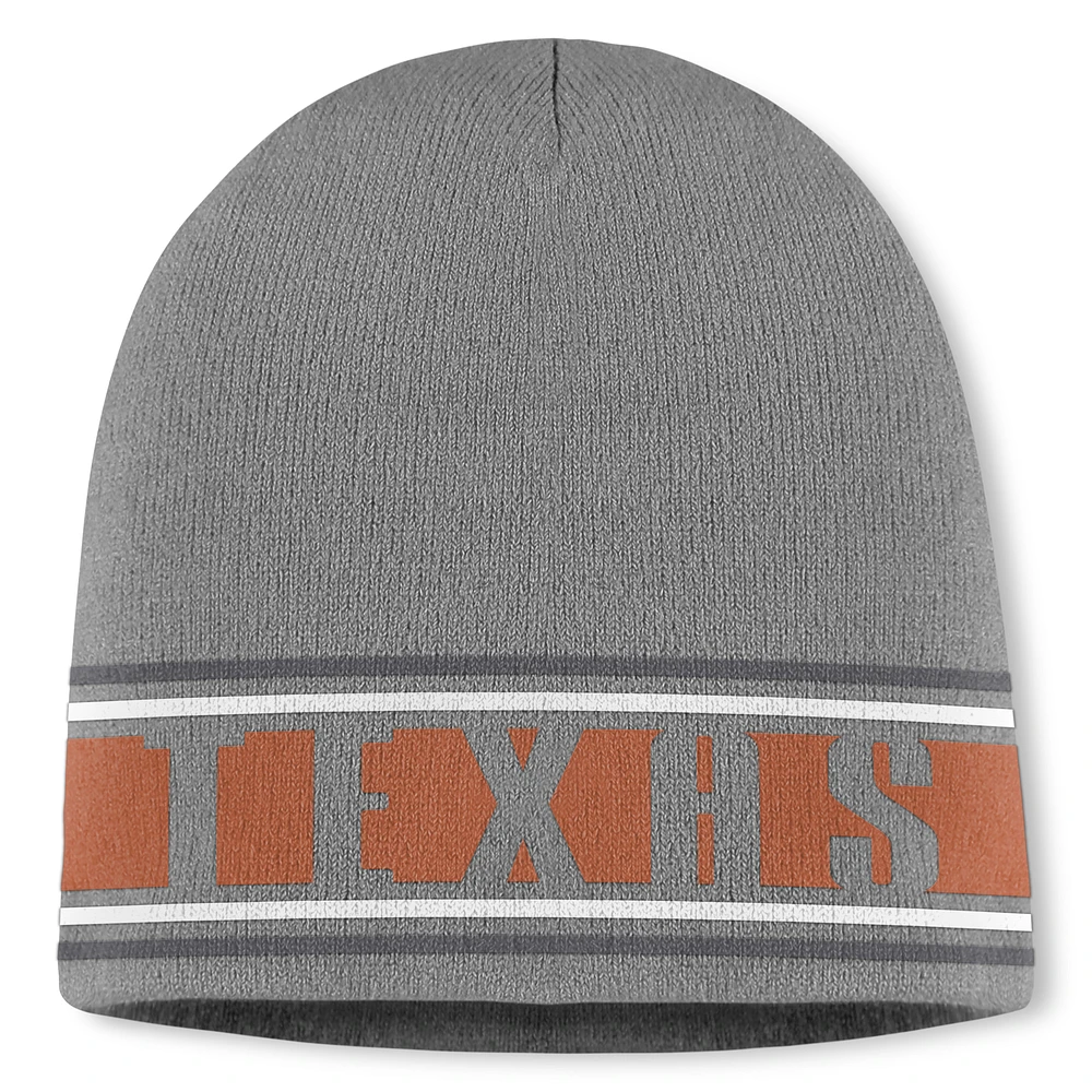 Men's Top of the World Gray Texas Longhorns Jace Knit Beanie