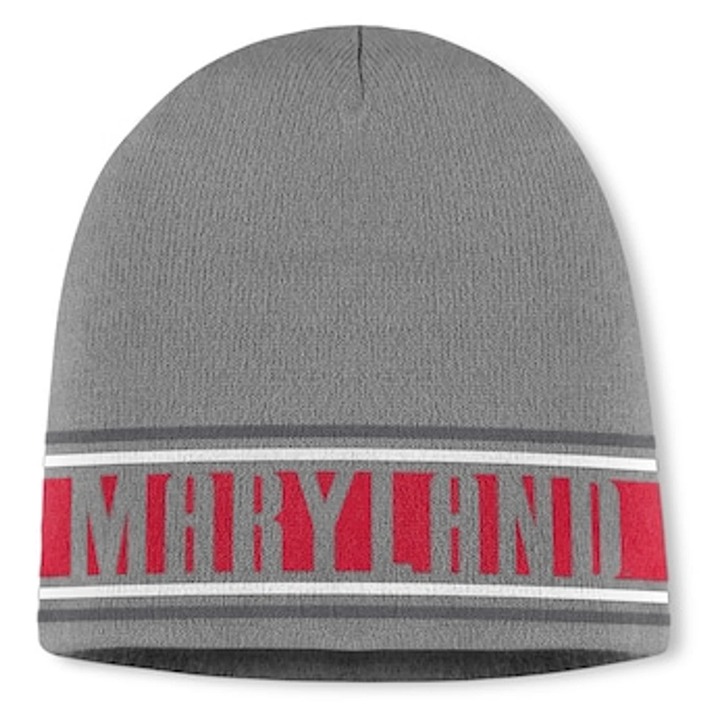 Men's Top of the World Gray Maryland Terrapins Jace Knit Beanie