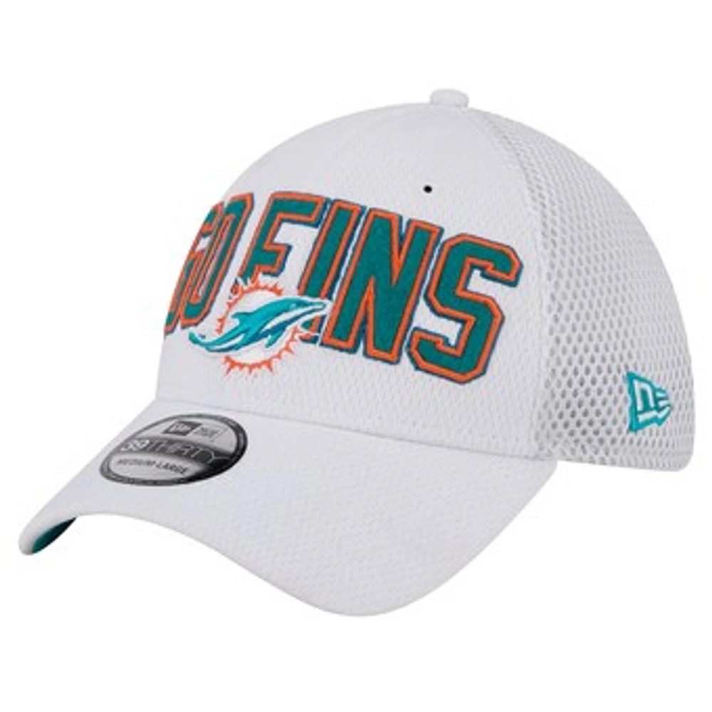 Men's New Era White Miami Dolphins Breakers 39THIRTY Flex Hat