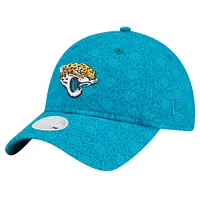 Women's New Era Teal Jacksonville Jaguars Smiley 9TWENTY Adjustable Hat