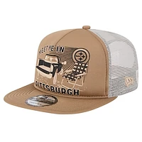 Men's New Era Tan Pittsburgh Steelers Meet Me 9FIFTY Snapback Hat