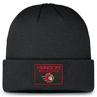 Men's Fanatics Black Ottawa Senators Authentic Pro Rink Prime Cuffed Knit Hat