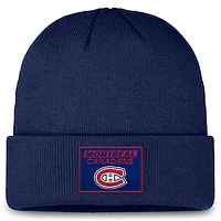 Men's Fanatics Navy Montreal Canadiens Authentic Pro Rink Prime Cuffed Knit Hat