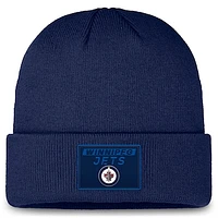 Men's Fanatics Navy Winnipeg Jets Authentic Pro Rink Prime Cuffed Knit Hat