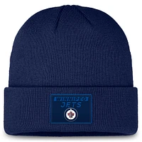 Men's Fanatics Navy Winnipeg Jets Authentic Pro Rink Prime Cuffed Knit Hat