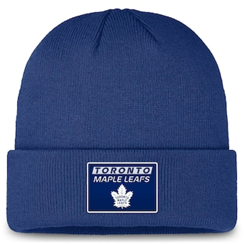 Men's Fanatics Blue Toronto Maple Leafs Authentic Pro Rink Prime Cuffed Knit Hat