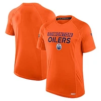 Men's Fanatics  Orange Edmonton Oilers Authentic Pro Rink Tech T-Shirt