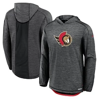 Men's Fanatics  Black Ottawa Senators Authentic Pro Rink Lightweight Pullover Hoodie