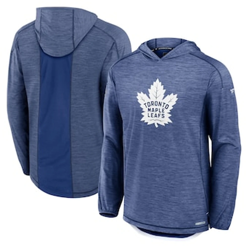 Men's Fanatics  Blue Toronto Maple Leafs Authentic Pro Rink Lightweight Pullover Hoodie