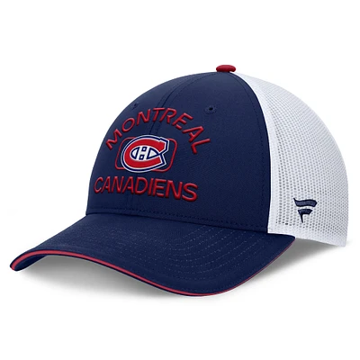 Men's Fanatics Navy/White Montreal Canadiens Authentic Pro Rink Meshback Structured Adjustable Hat