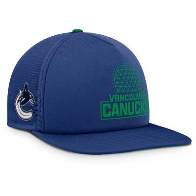 Men's Fanatics Blue Vancouver Canucks Authentic Pro Rink Snapback Hat