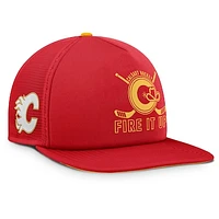 Men's Fanatics Red Calgary Flames Authentic Pro Rink Snapback Hat