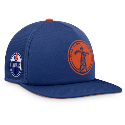 Men's Fanatics Royal Edmonton Oilers Authentic Pro Rink Snapback Hat