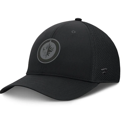 Men's Fanatics Black Winnipeg Jets Authentic Pro Road Meshback Flex Hat