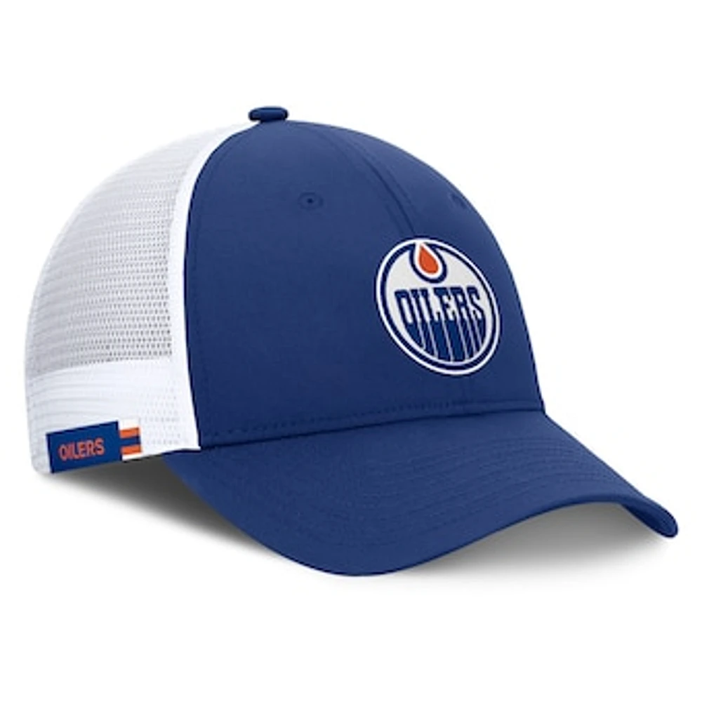 Men's Fanatics  Royal/White Edmonton Oilers  Authentic Pro Rink Adjustable Hat