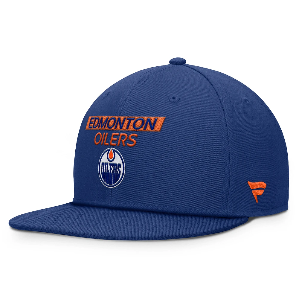 Men's Fanatics Royal Edmonton Oilers Authentic Pro Rink Prime Snapback Hat