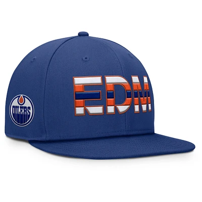 Men's Fanatics  Royal Edmonton Oilers  Authentic Pro Rink Snapback Hat