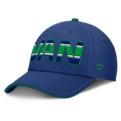 Men's Fanatics Blue Vancouver Canucks Authentic Pro Rink Flex Hat