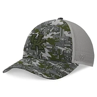 Men's Top of the World Gray Kentucky Wildcats OHT Military Appreciation Pledge Trucker Camo Adjustable Hat