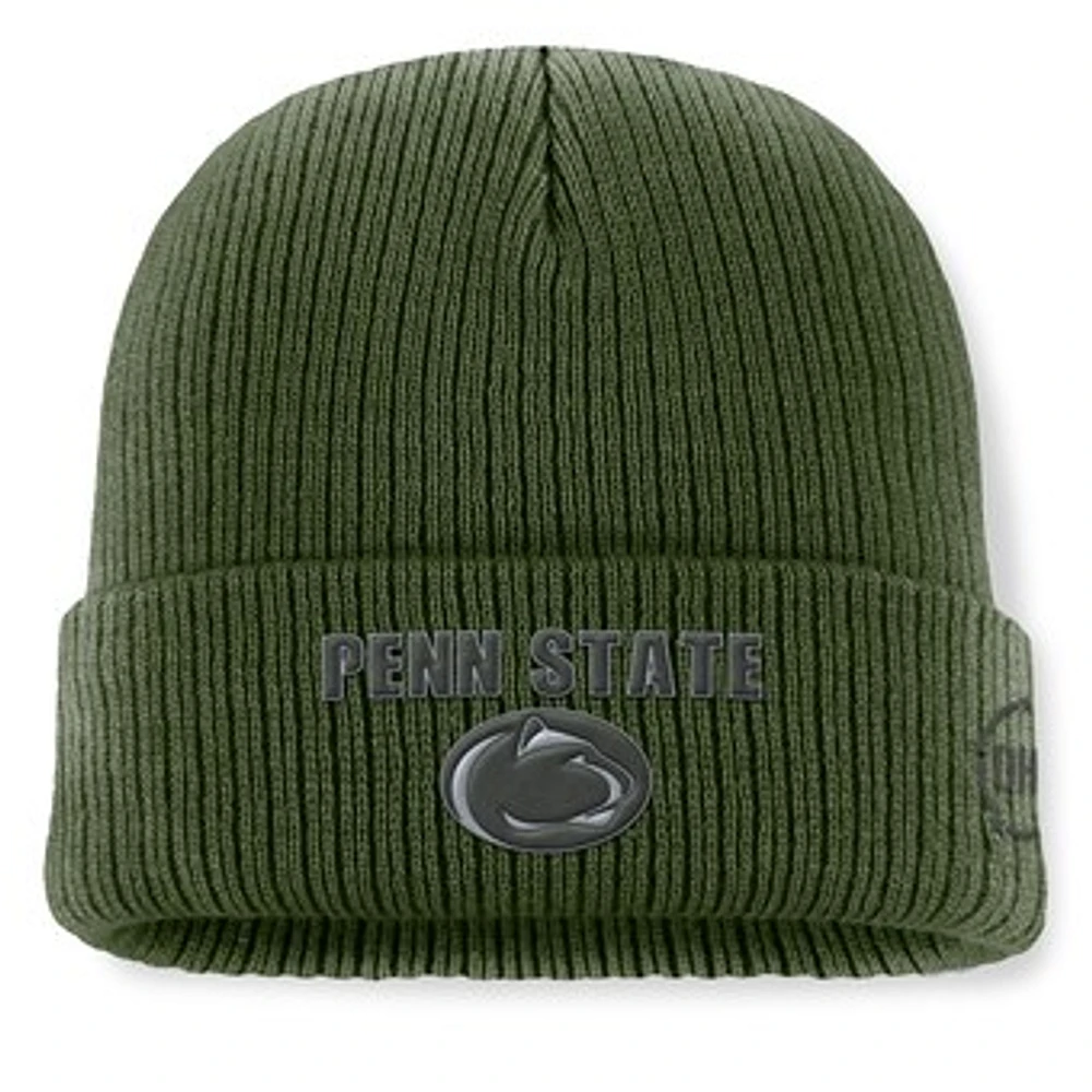 Men's Top of the World Green Penn State Nittany Lions OHT Military Appreciation Badge Cuffed Knit Hat