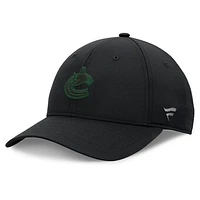 Men's Fanatics Black Vancouver Canucks Authentic Pro Road Adjustable Hat