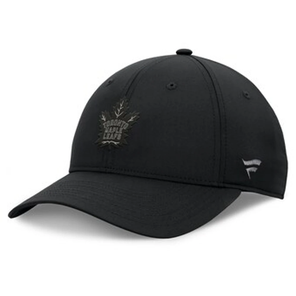 Men's Fanatics Black Toronto Maple Leafs Authentic Pro Road Adjustable Hat