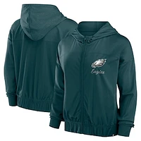 Men's Fanatics Midnight Green Philadelphia Eagles Script Lock Full-Zip Hoodie