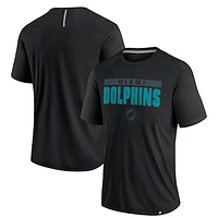 Men's Fanatics Black Miami Dolphins Blackout Defender T-Shirt