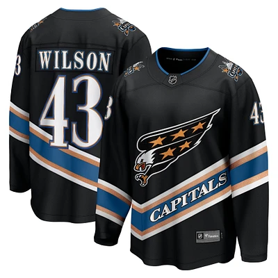 Men's Fanatics Tom Wilson Black Washington Capitals Alternate 50th Anniversary Premier Breakaway Player Jersey