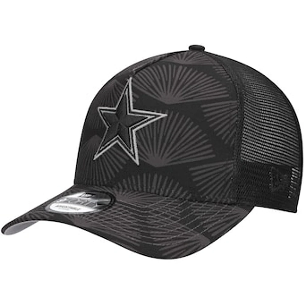 Men's New Era Black Dallas Cowboys Agave Trucker 9FORTY Adjustable Hat