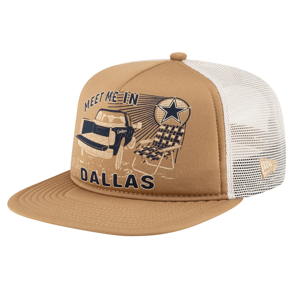 Men's New Era Stone Dallas Cowboys Meet Me 9FIFTY Snapback Hat