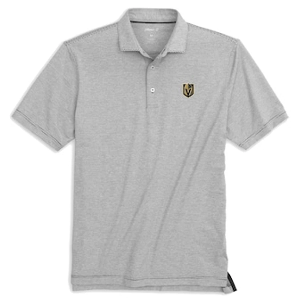 Men's johnnie-O Charcoal Vegas Golden Knights Lyndon Striped Jersey Polo