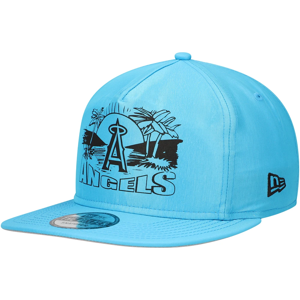 Men's New Era Blue Los Angeles Angels Neon Golfer Snapback Hat