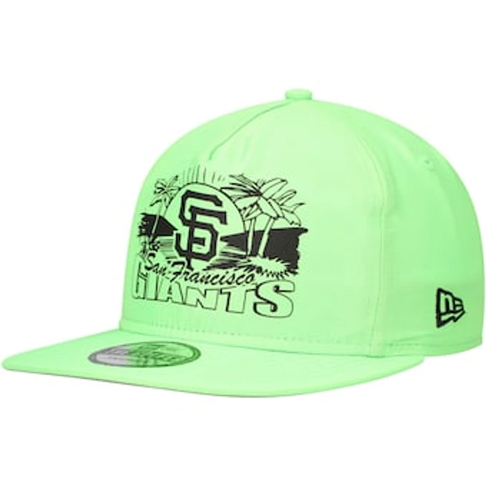 Men's New Era Green San Francisco Giants Neon Golfer Snapback Hat