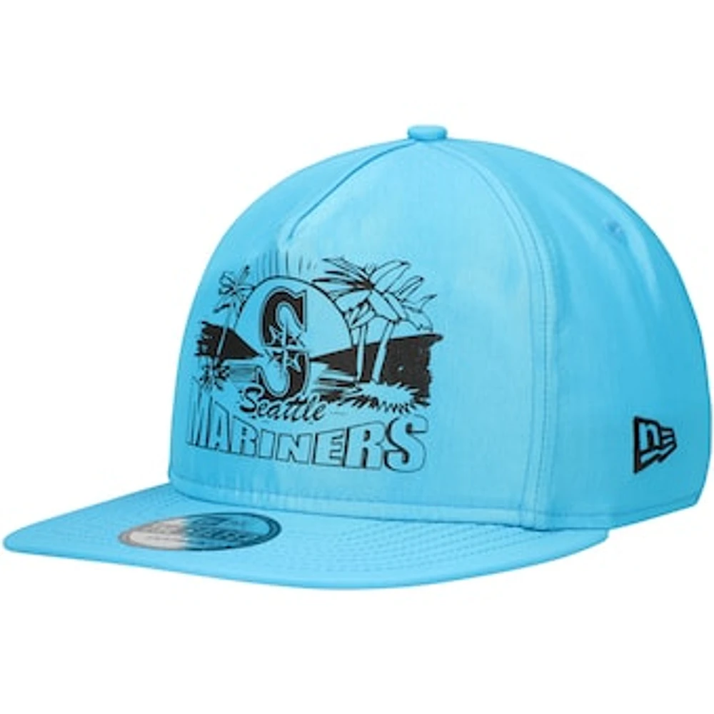 Men's New Era Blue Seattle Mariners Neon Golfer Snapback Hat